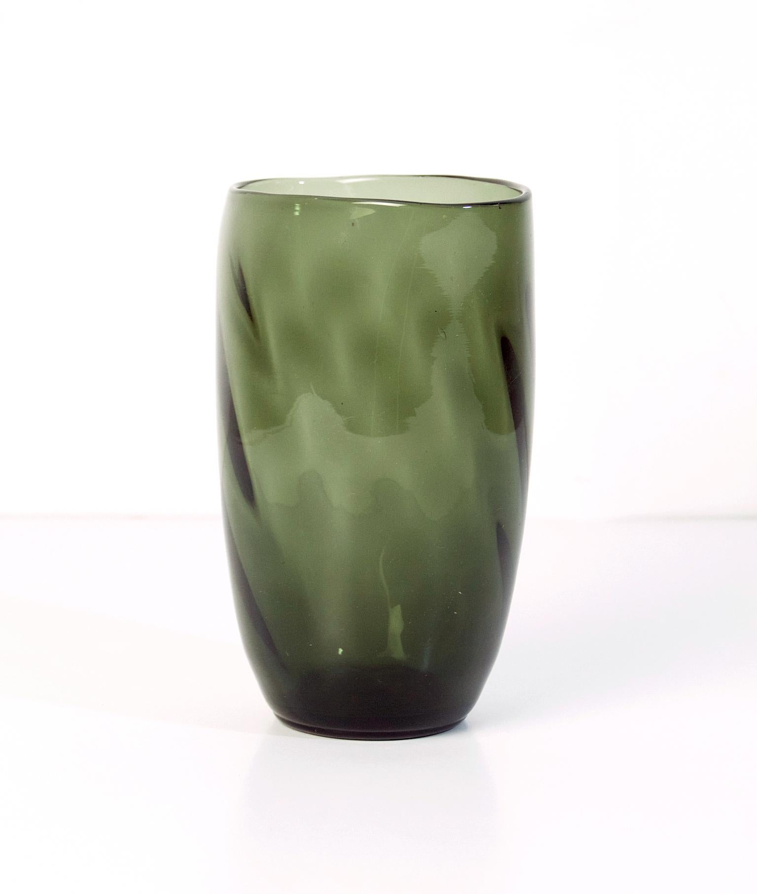 Swedish Art Deco Gray Glass Vase, 1930s 3