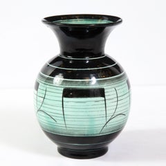 Vaso in ceramica svedese Art Deco smaltato a mano di Ilse Claesson per Rörstrand