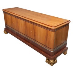 Credenza svedese Art Déco intarsiata ma snella