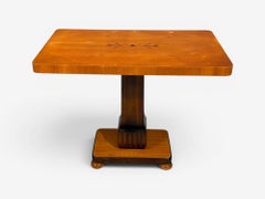 Schwedischer Art-déco-Beistelltisch mit Intarsien, gebeiztes Holz, Schweden, 1930er Jahre