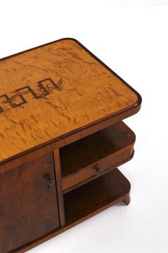 Swedish Art Deco Intarsia Bar Cabinet