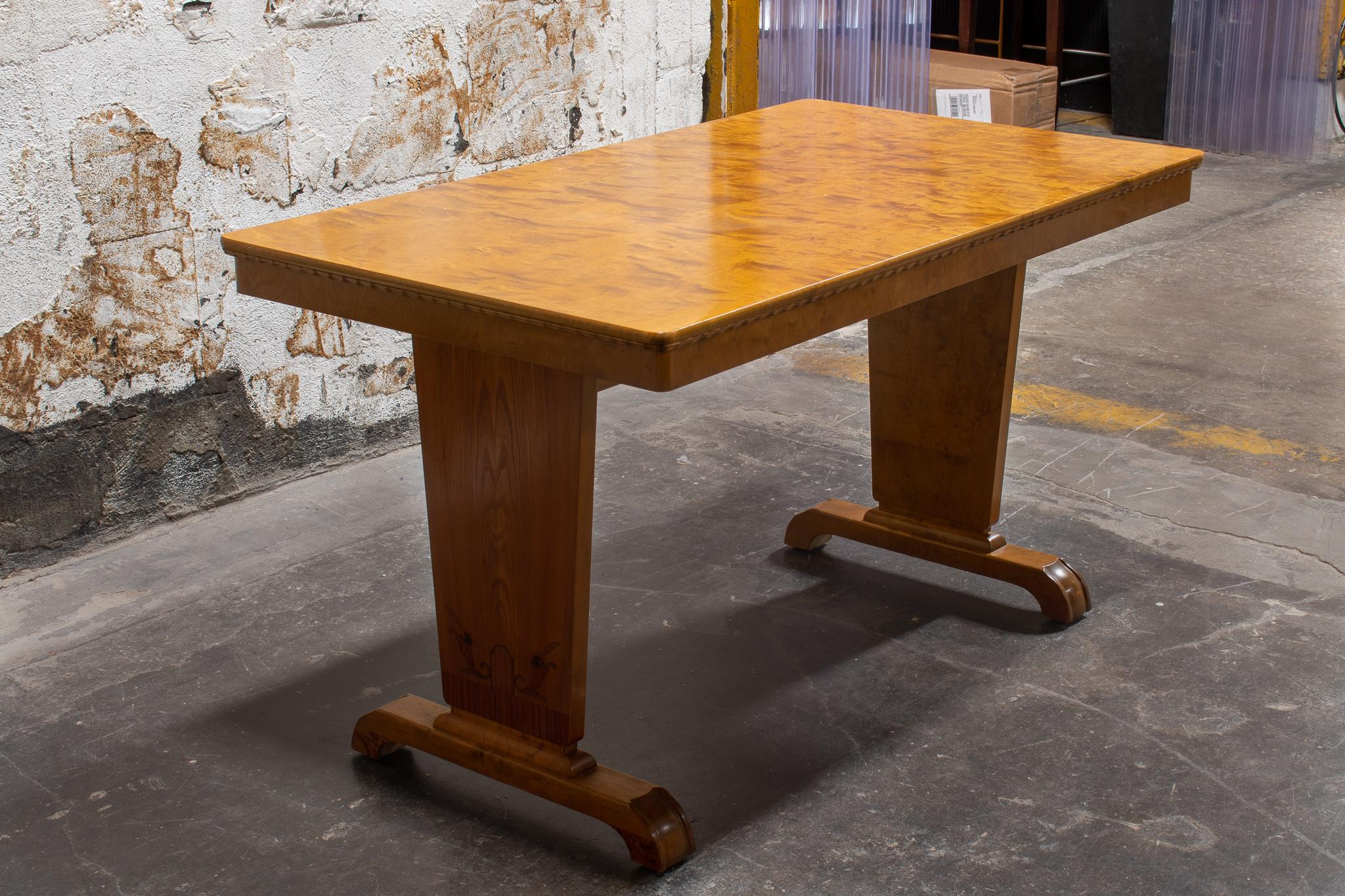 This style of trestle dining table is referred to as a 