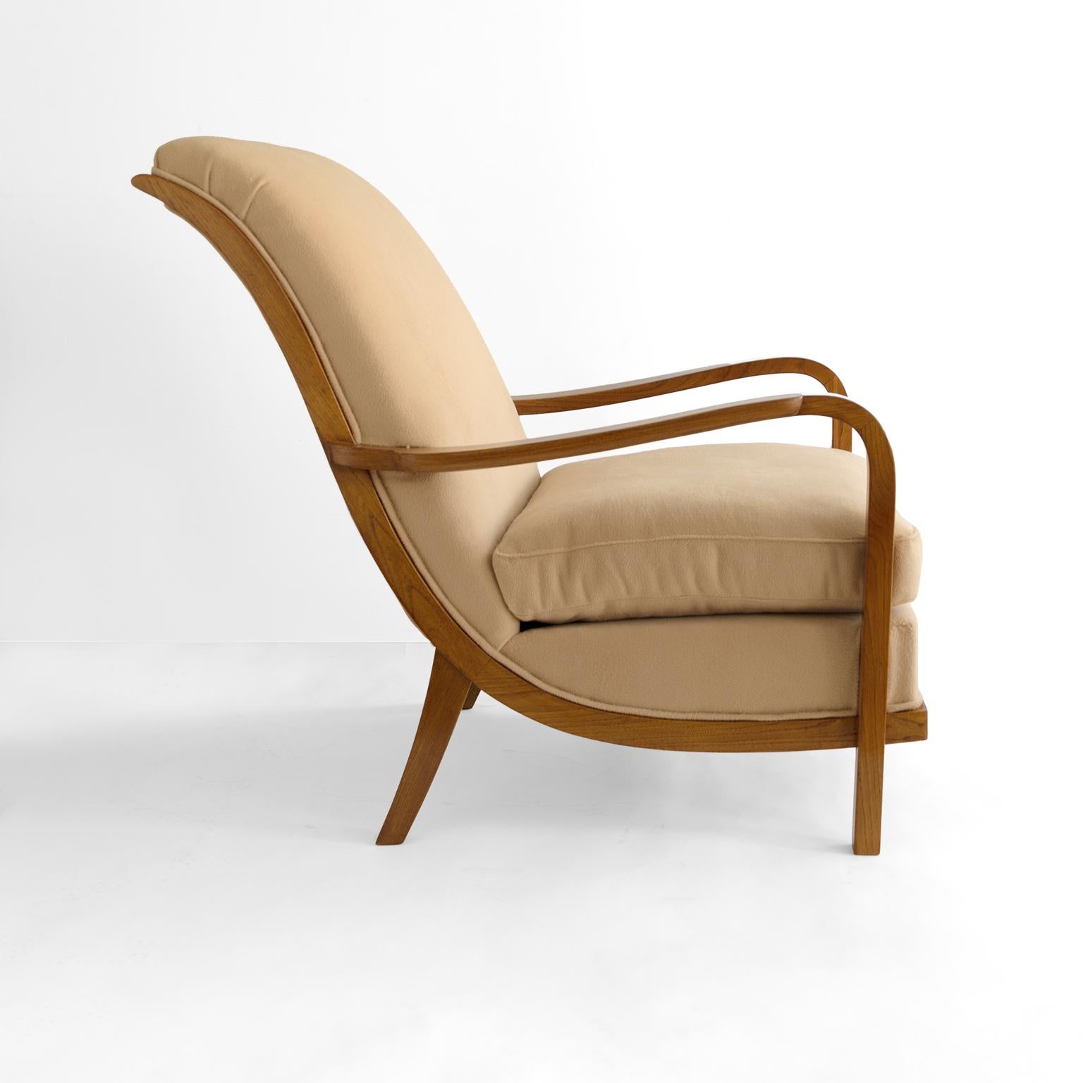 Scandinavian Modern Swedish Art Deco lounge chair by Wilhelm Knoll, Malmo 1933 For Sale