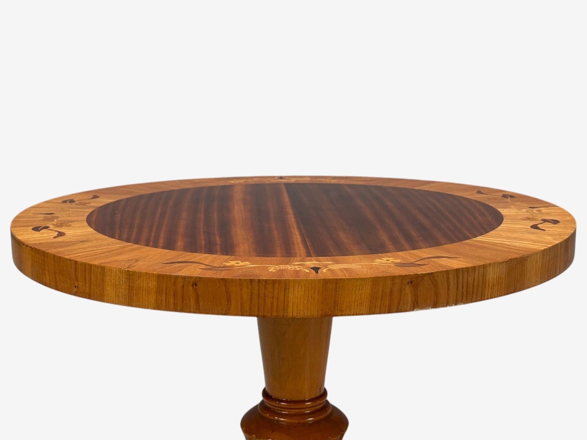 Mid-20th Century Swedish Art Deco, Marquetry Inlay, Wood, Center Table, Sweden, 1930s For Sale