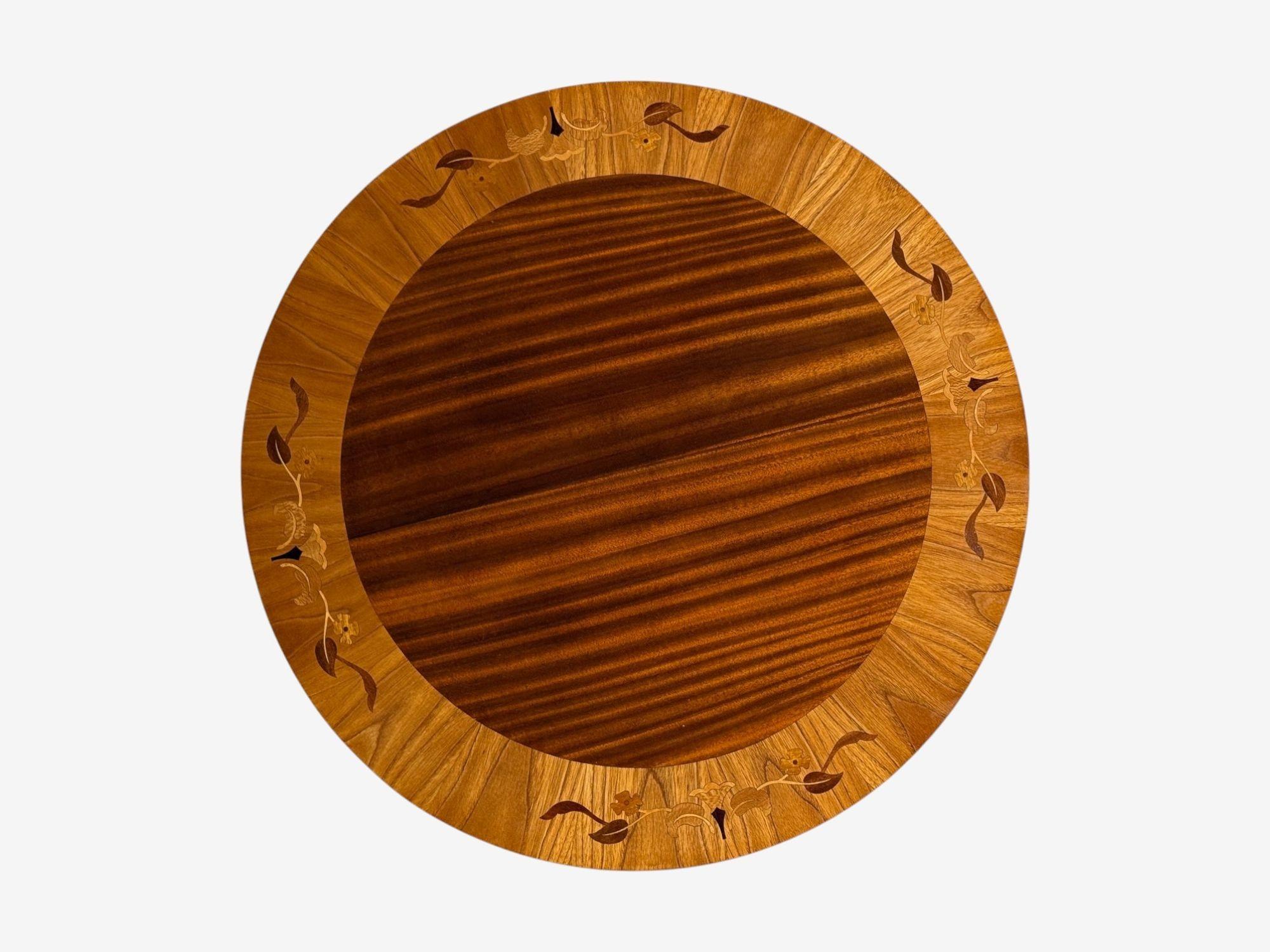 Swedish Art Deco, Marquetry Inlay, Wood, Center Table, Sweden, 1930s For Sale 1