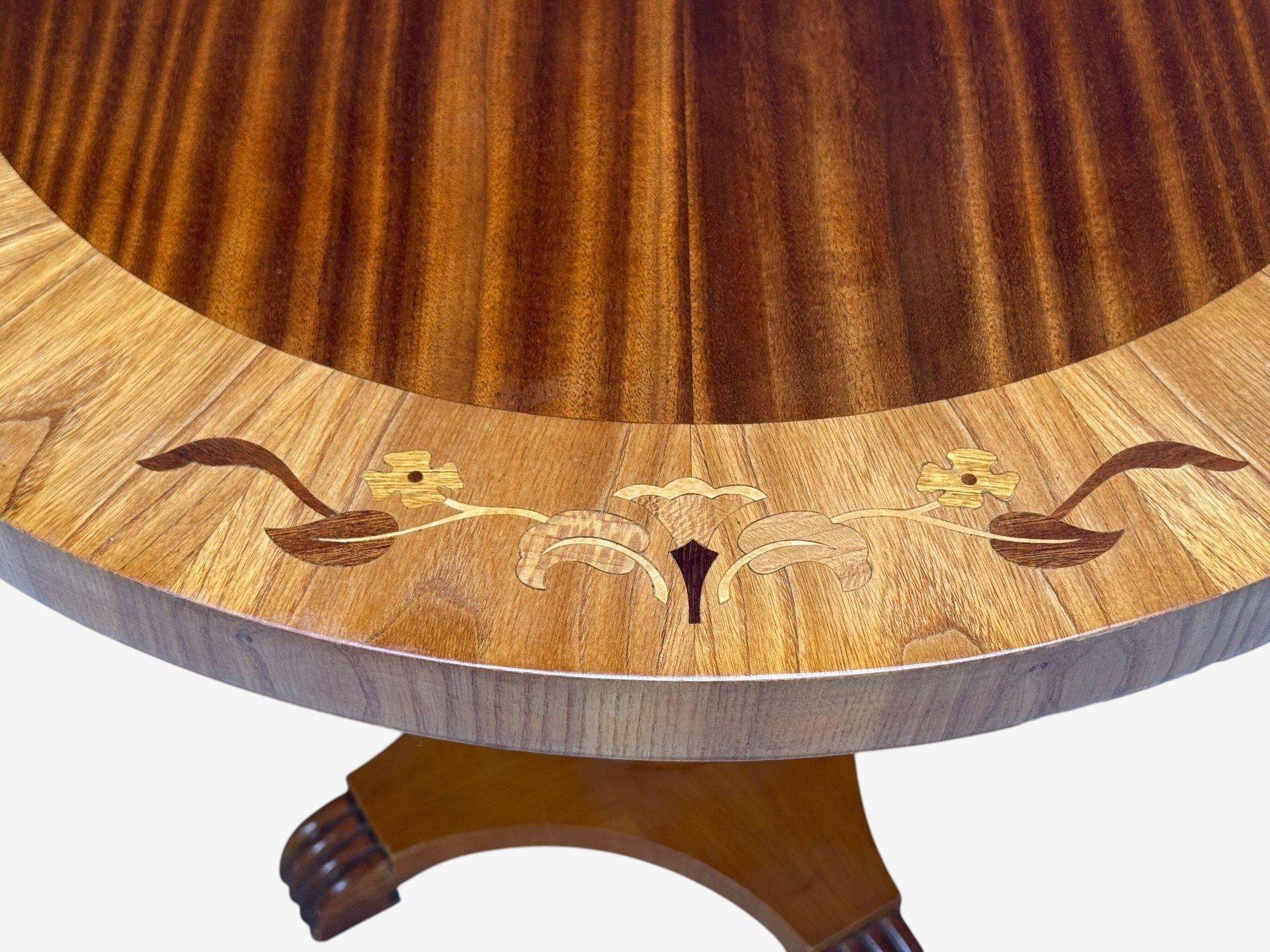 Swedish Art Deco, Marquetry Inlay, Wood, Center Table, Sweden, 1930s For Sale 4