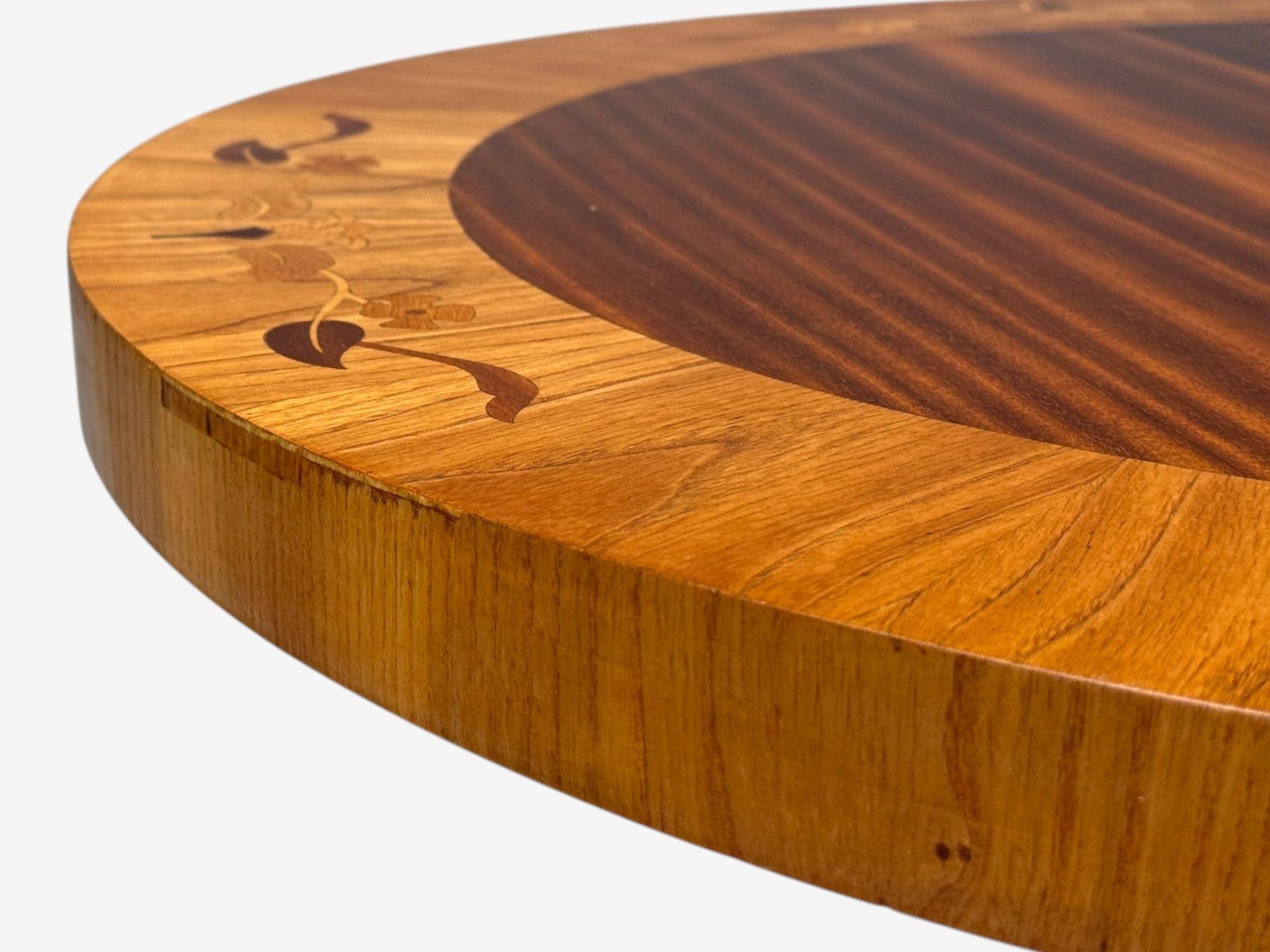 Swedish Art Deco, Marquetry Inlay, Wood, Center Table, Sweden, 1930s For Sale 5