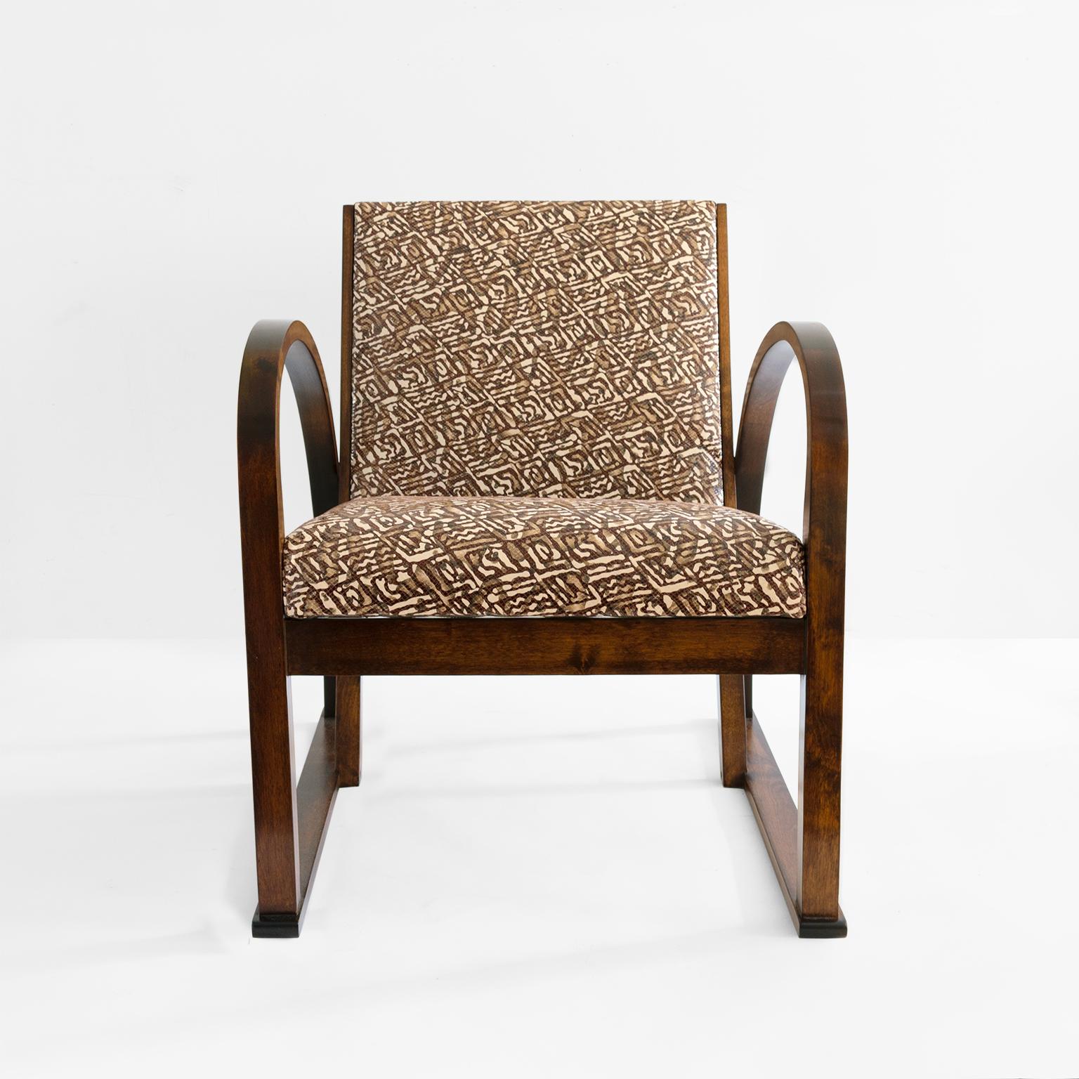 Swedish Art Deco, Modernist Armchair, Axel Larsson SFM Bodafors, 1930 For Sale 1
