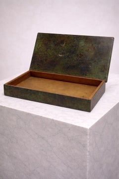 Swedish Art Deco Patinated Bronze Box, Attributed to GAB, Sweden, circa 1935