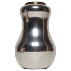 Swedish Art Deco Pewter and Brass Pear Vase by Björn Trägårdh for Svenskt Tenn