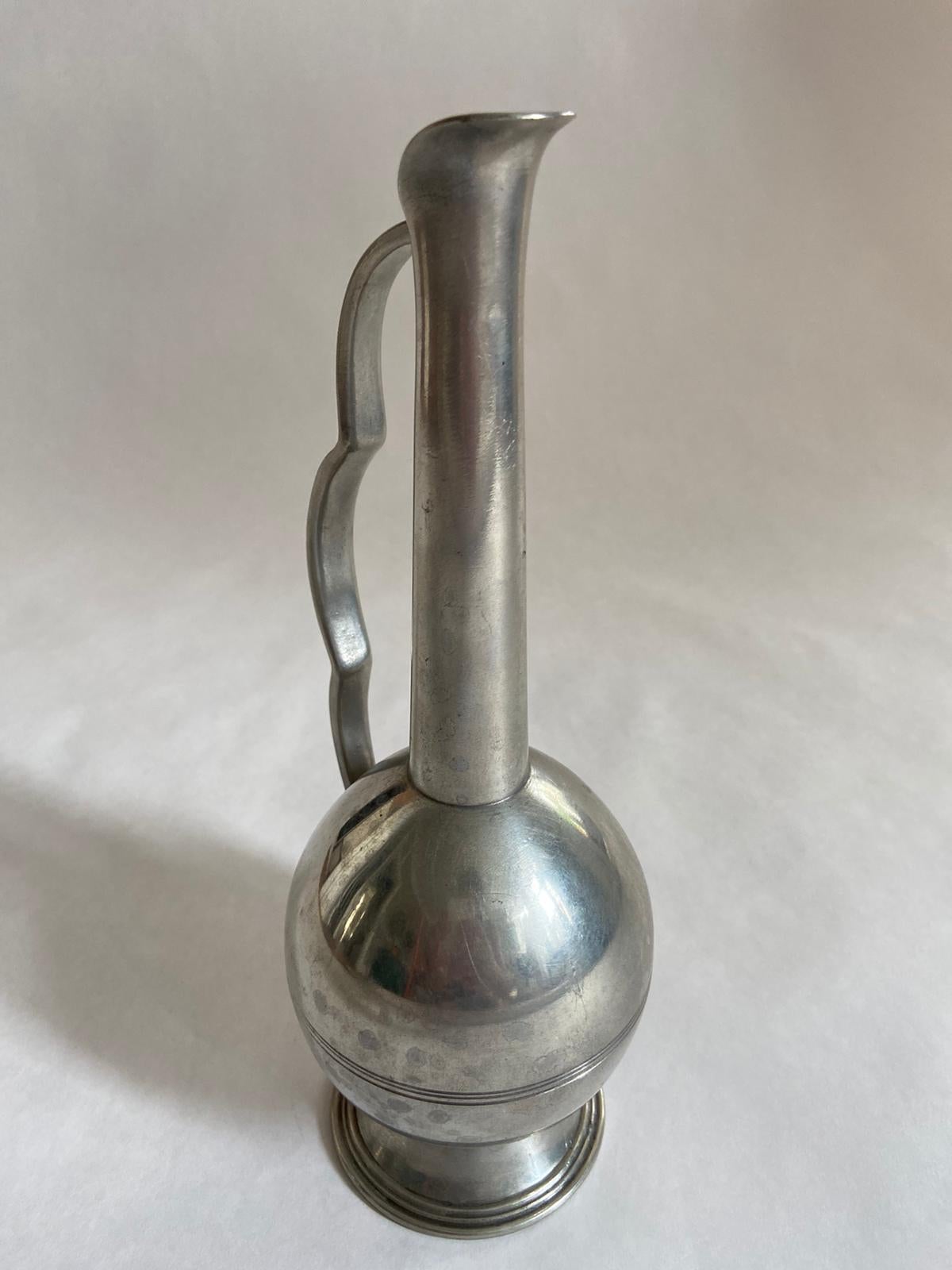 Mid-20th Century Swedish Art Deco Pewter Bottle from G.A.B.