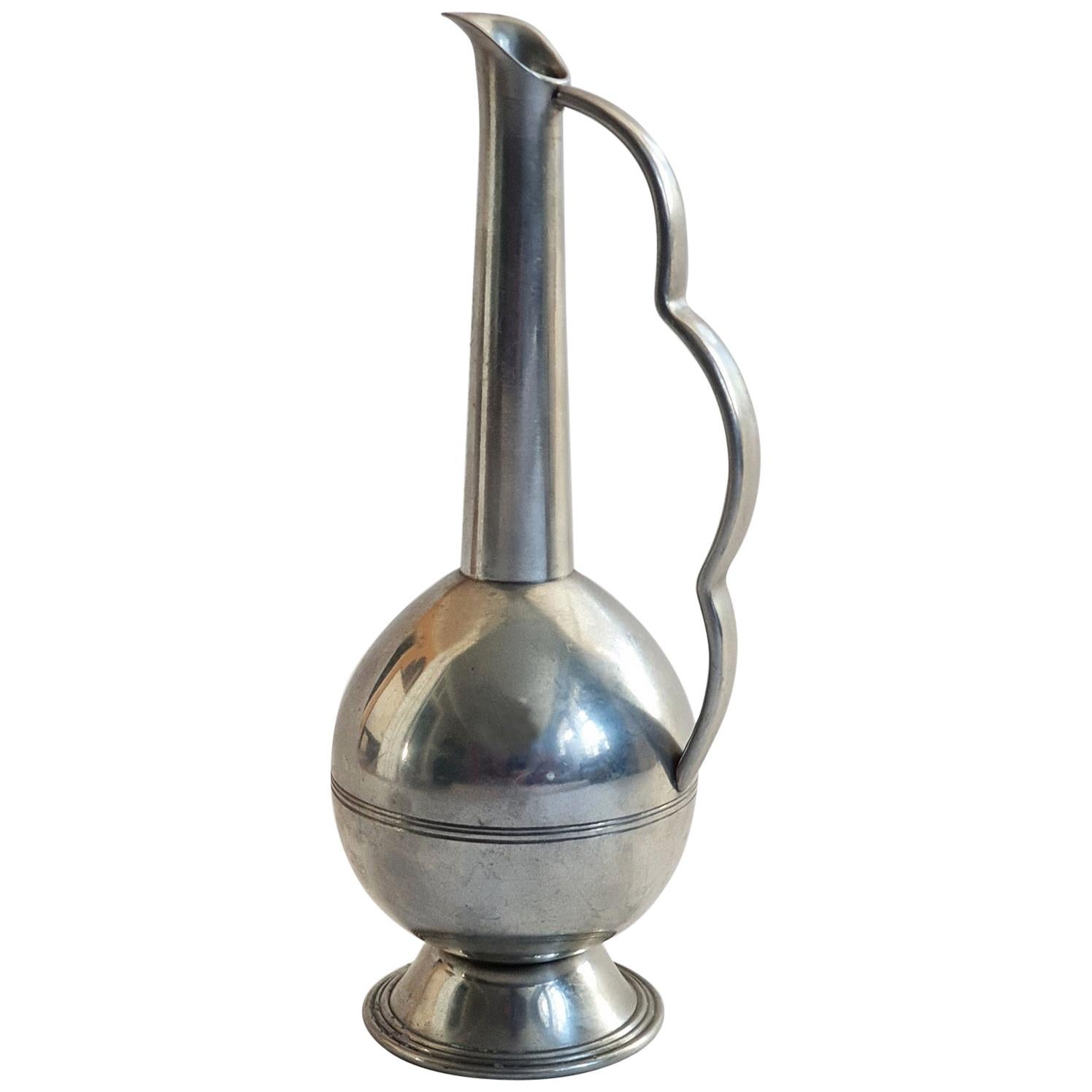 Swedish Art Deco Pewter Bottle from G.A.B.
