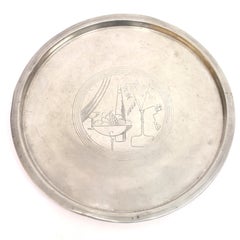 Swedish Art Deco Pewter Tray, C.G Hallberg, 1938