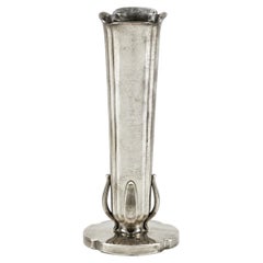Swedish Art Deco Pewter Vase by GAB Guldsmedsaktiebolaget, Dated 1939