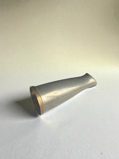 Vase suédois Art déco en étain avec base en laiton par JLH, 1957