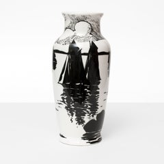 Vase en porcelaine Art Déco suédois par Algot Eriksson, pour ALP, Lidkoping