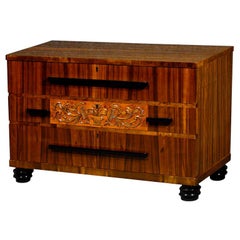 Antique Swedish Art Deco Rosewood Chest of Drawers/Commode