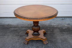 Swedish Art Deco Round Pedestal End Table
