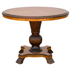 Swedish Art Deco Round Pedestal End Table