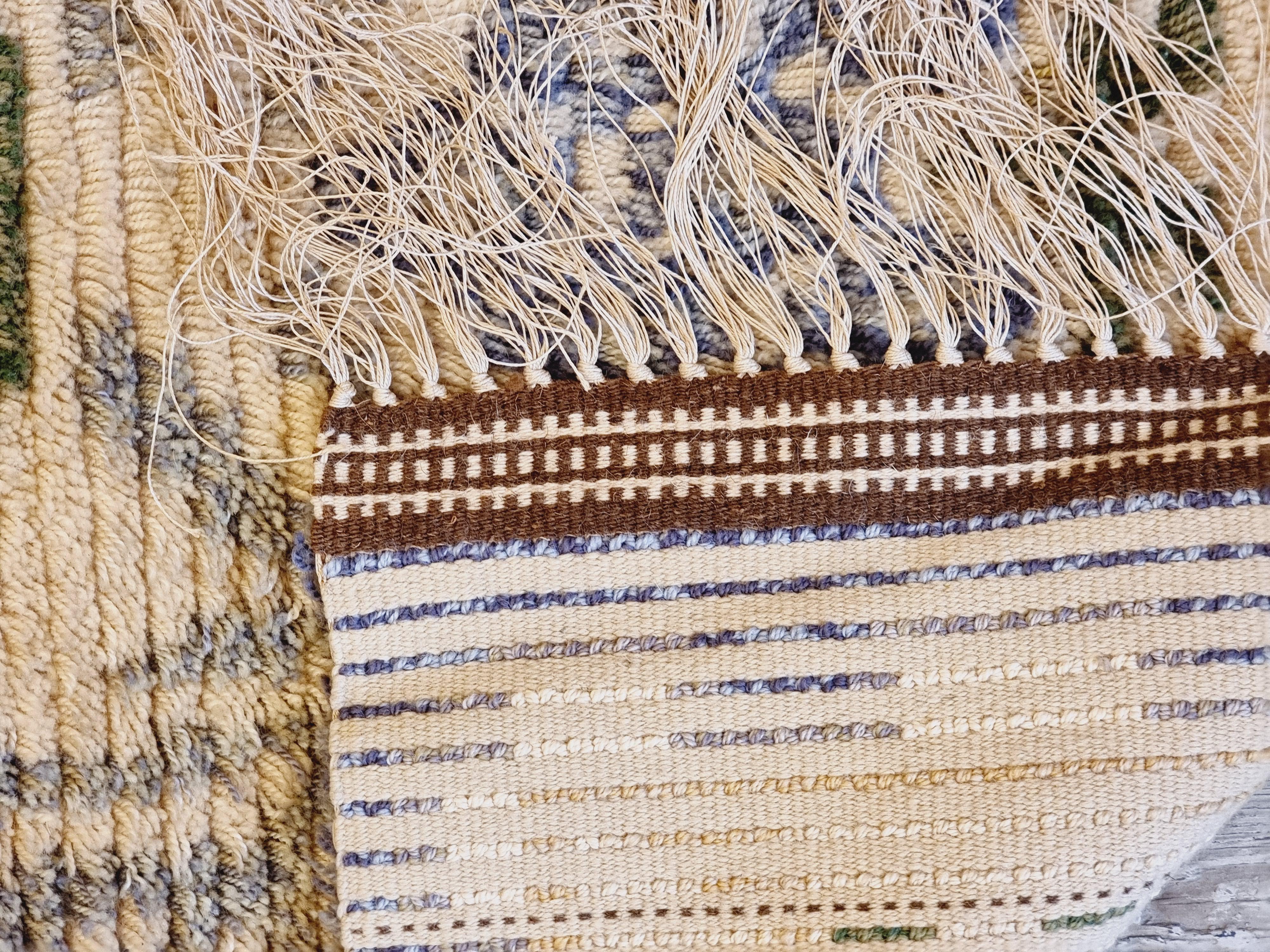 Swedish Art Deco rya/ shag rug, 1940s. 1