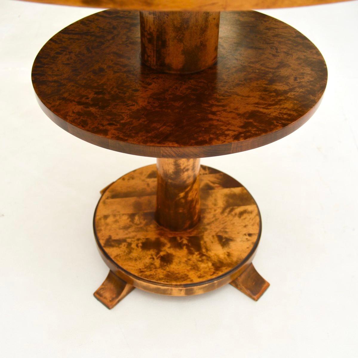 Mid-20th Century Swedish Art Deco Satin Birch Occasional Table For Sale