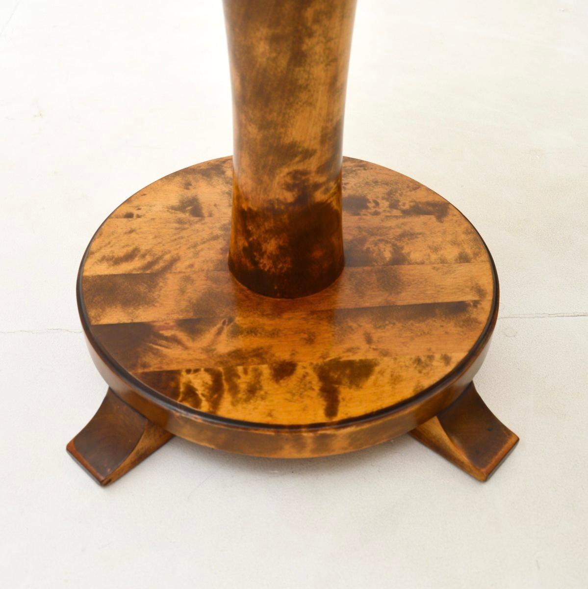 Swedish Art Deco Satin Birch Occasional Table For Sale 1