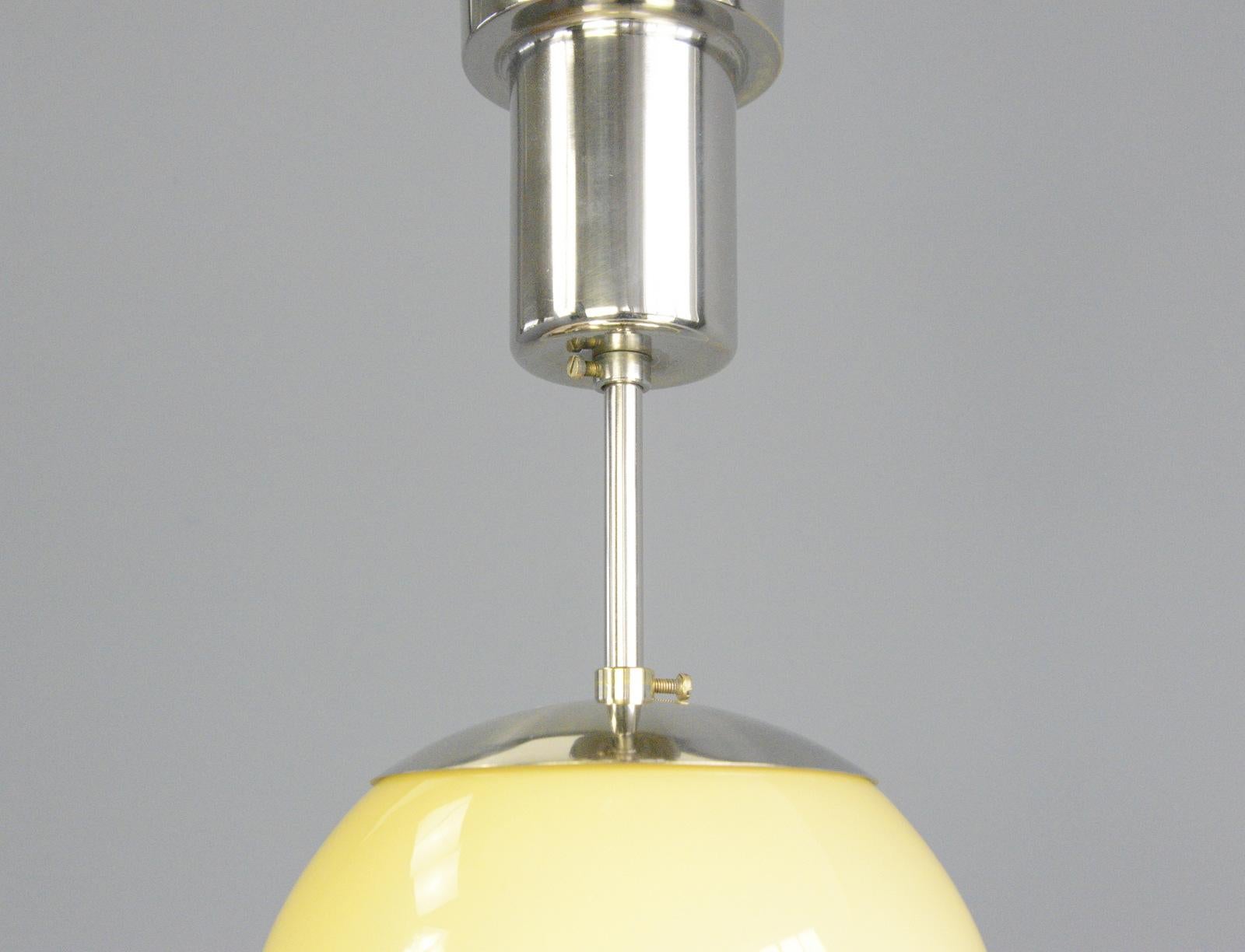 Glass Swedish Art Deco Saturnus Light, circa 1930s