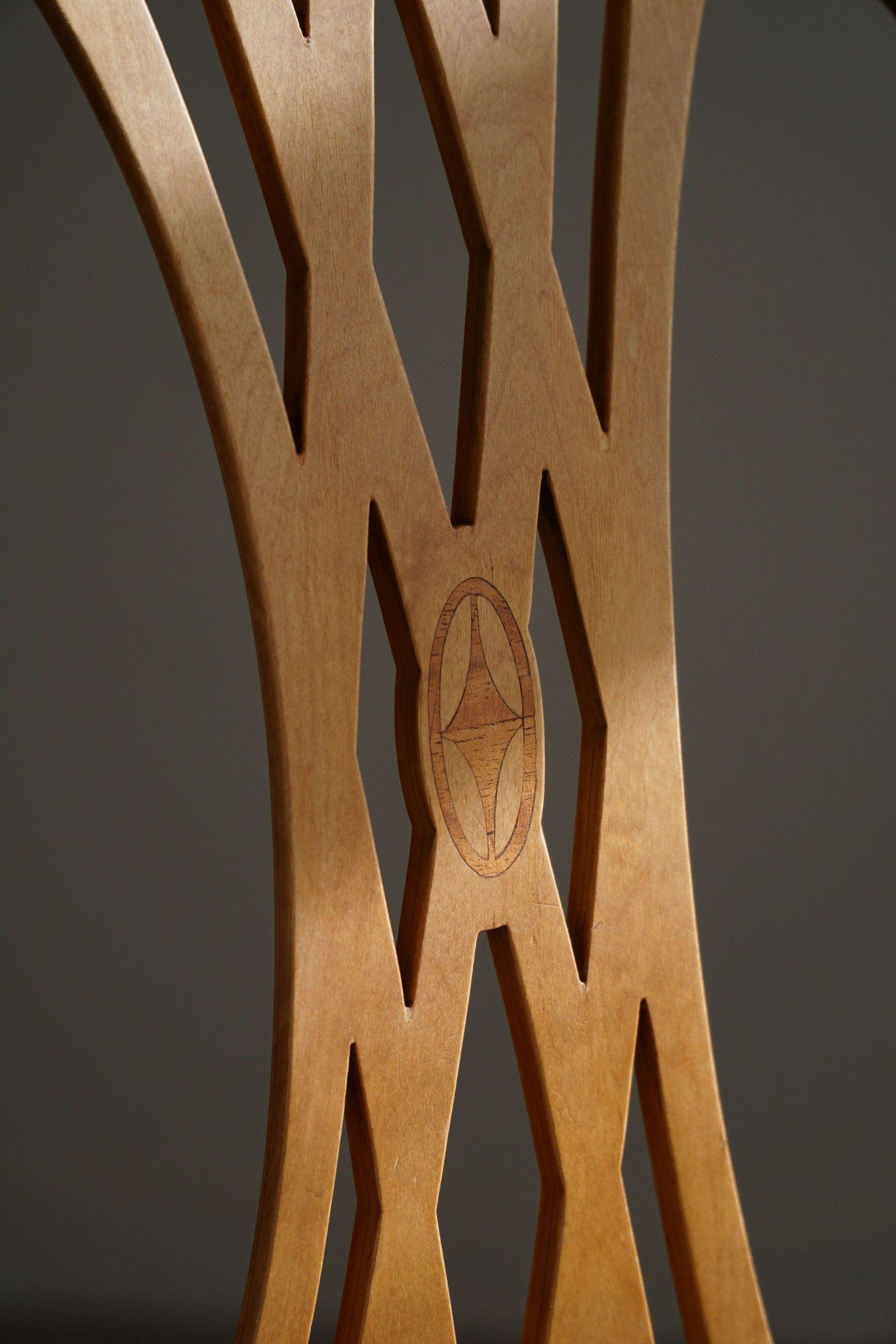 Swedish Art Deco, Set of 10 Chairs in Birch, Early 20th Century, Gustavian Style 4