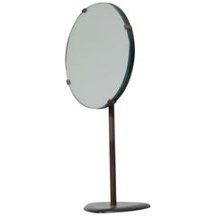 Specchio da tavolo svedese in ferro massiccio Art Deco Mirror
