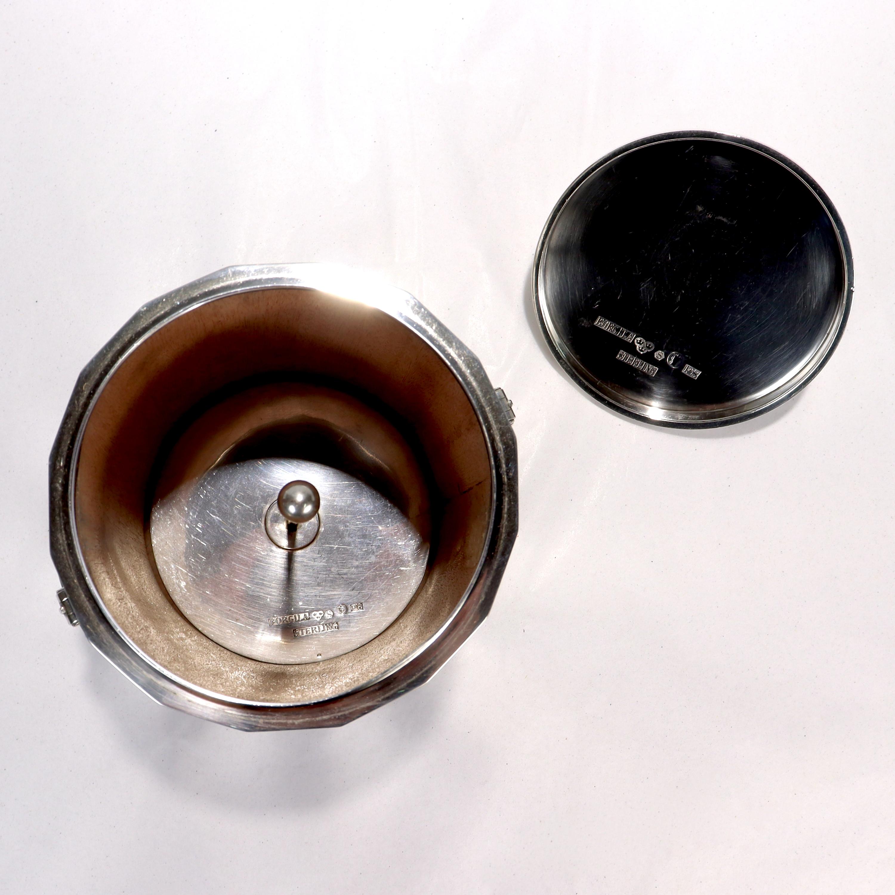 Contenitore o Humidor svedese in argento Sterling Art Deco di Erik Fleming per Borgila in vendita 6