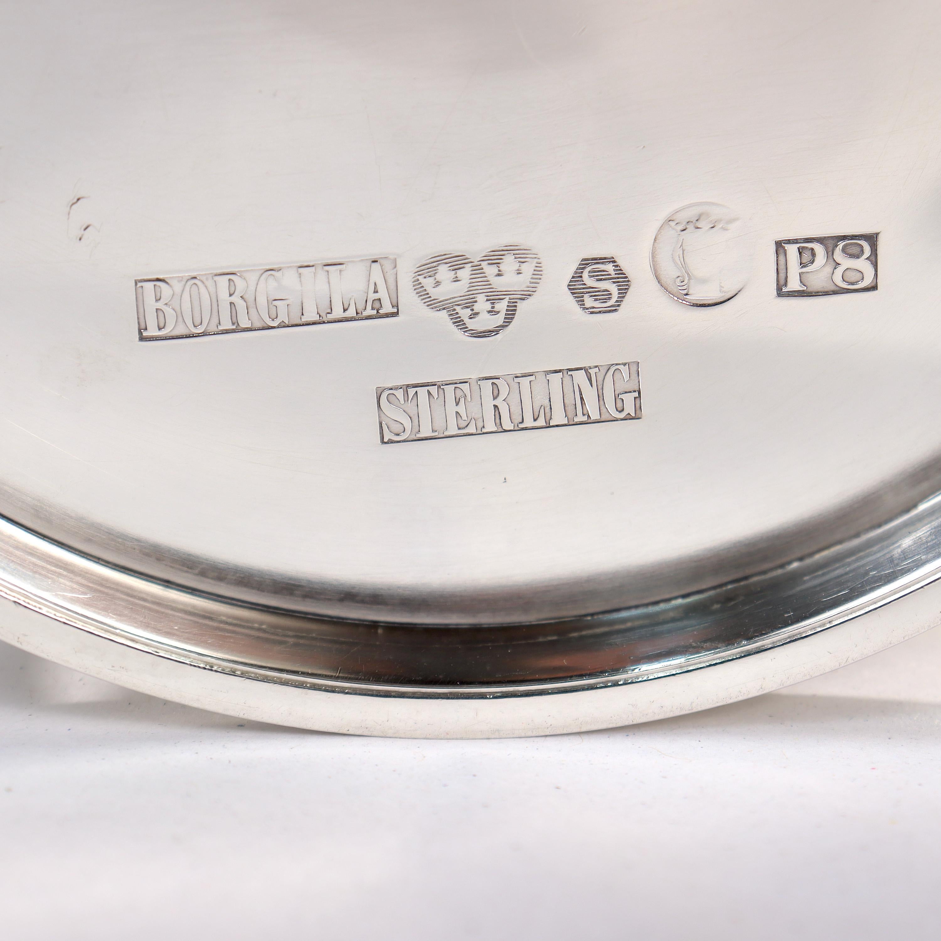 Contenitore o Humidor svedese in argento Sterling Art Deco di Erik Fleming per Borgila in vendita 13