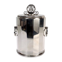 Swedish Art Deco Sterling Silver Canister or Humidor by Erik Fleming for Borgila