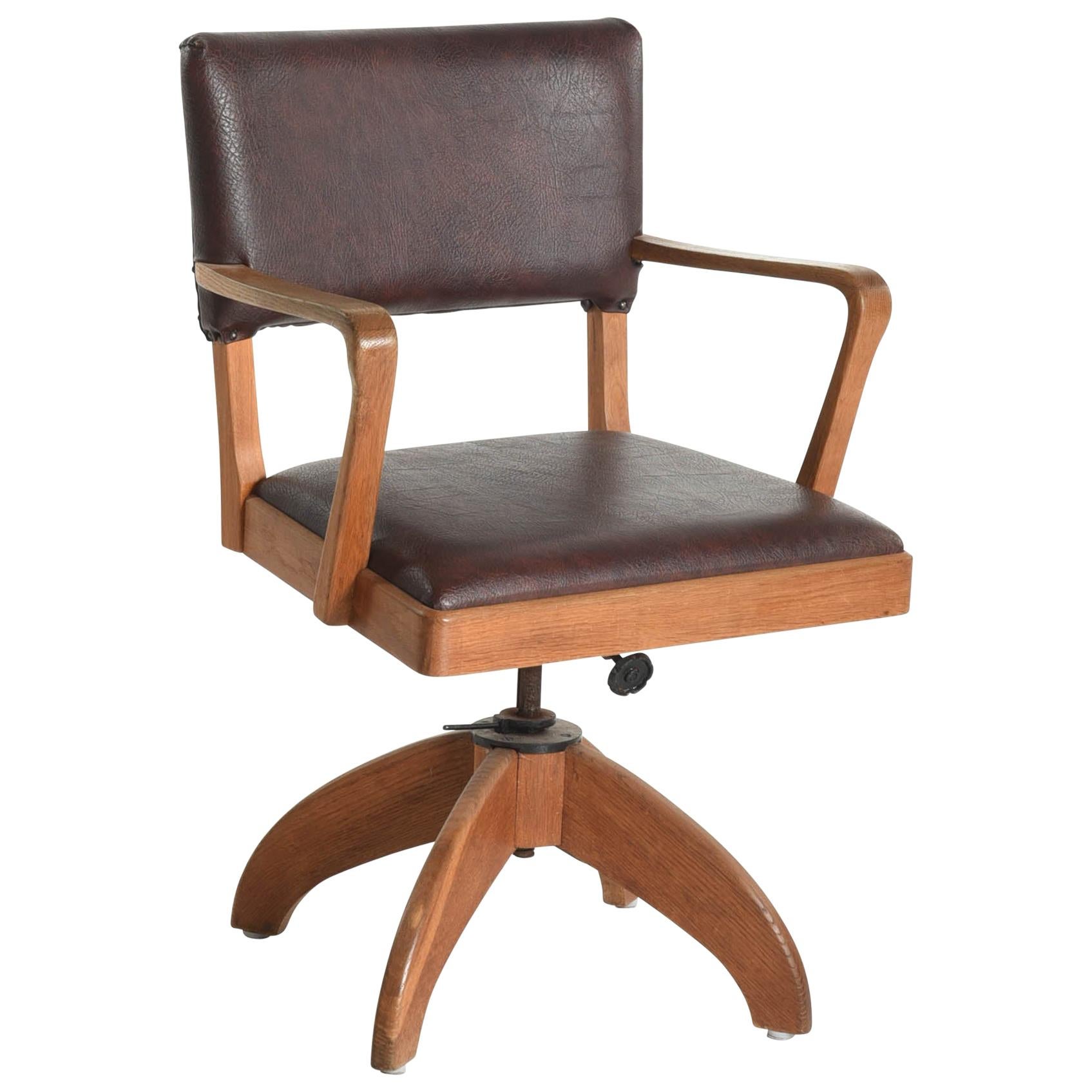 Swedish Art Deco Swivel Chair by Gunnar Ericsson for Facit Atvidaberg