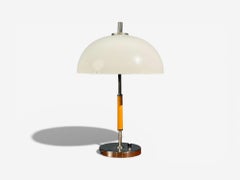 Swedish Art Deco, Table Lamp, Chrome, Plastic, Sweden, 1930s