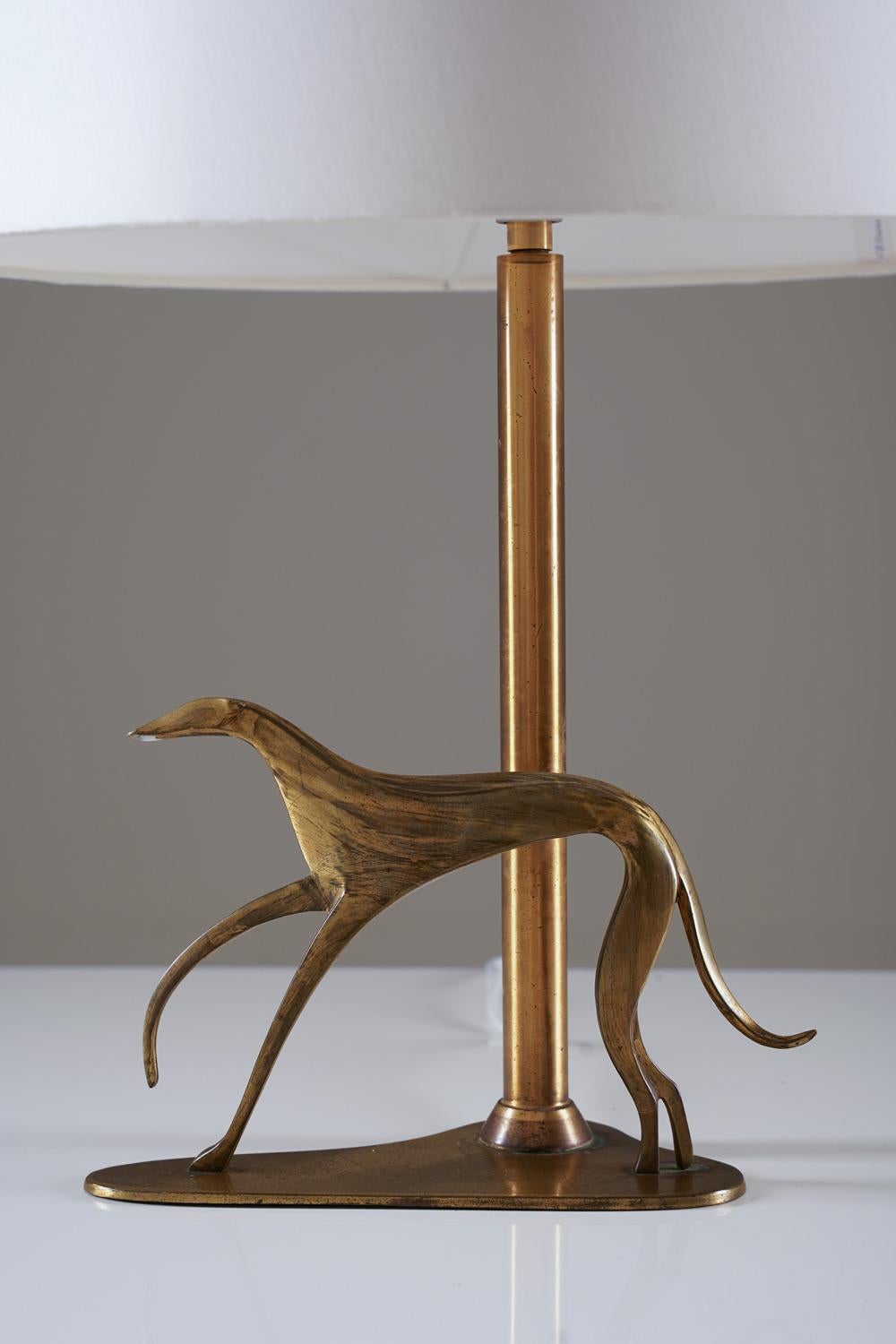 Scandinavian Modern Swedish Art Deco Table Lamp in Brass