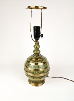 Swedish Art Deco Table Lamp in Bronze and Brass