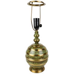 Swedish Art Deco Table Lamp in Bronze and Brass