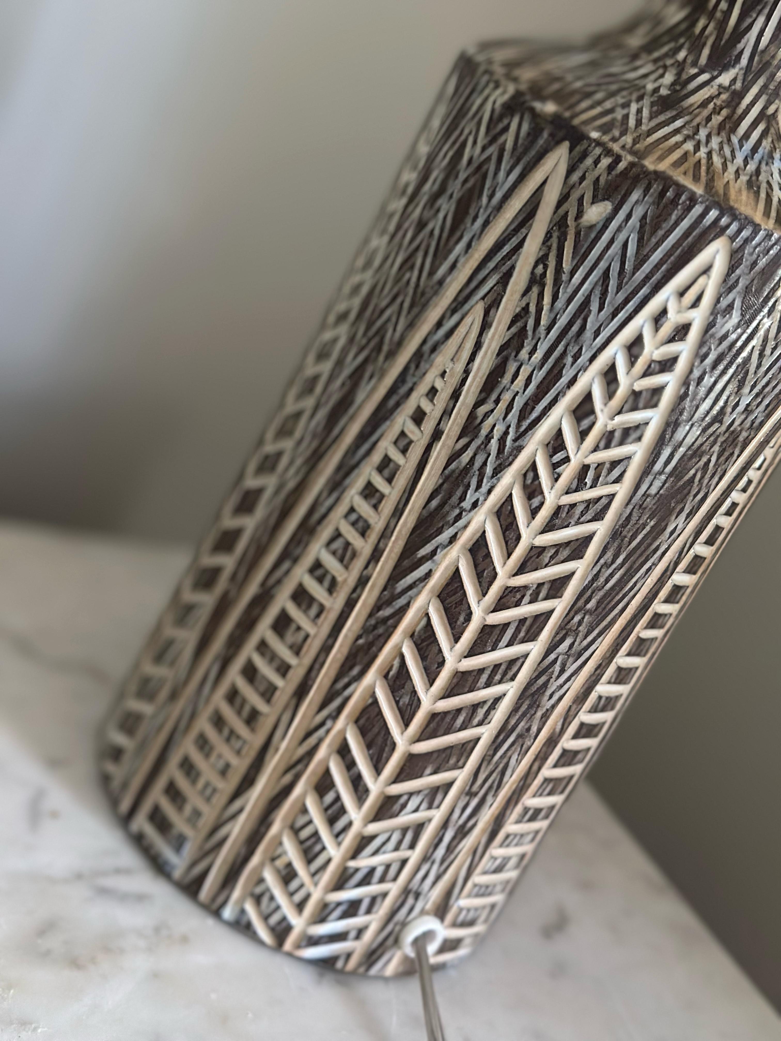 Lampada da tavolo Art Deco svedese NIGERIA in gres di Upsala Ekeby anni '50 in vendita 5