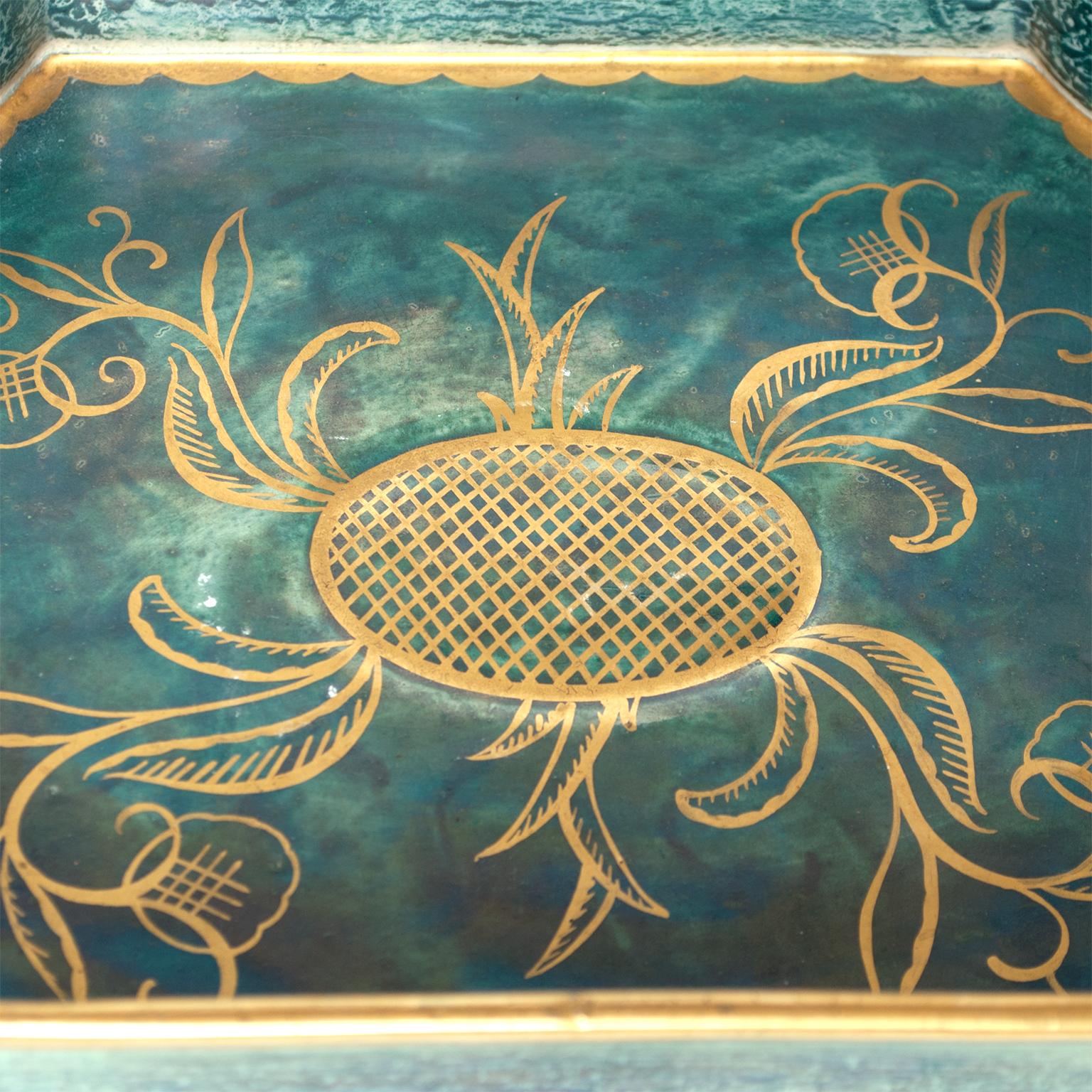 Swedish Art Deco Tray / Bowl by Josef Ekberg, Gustavsberg (Handbemalt)