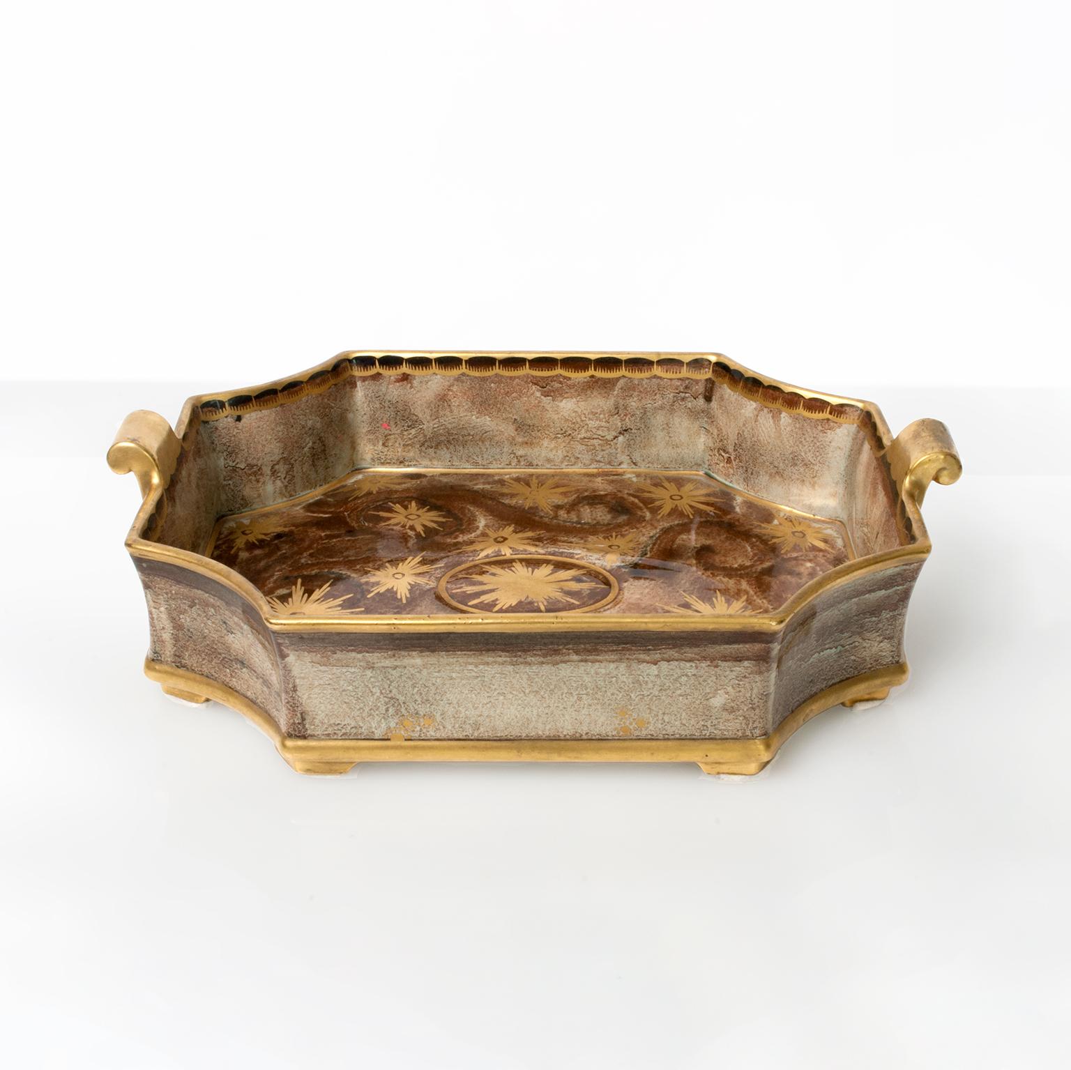 Swedish Art Deco Tray or Bowl by Josef Ekberg for Gustavsberg In Good Condition For Sale In New York, NY