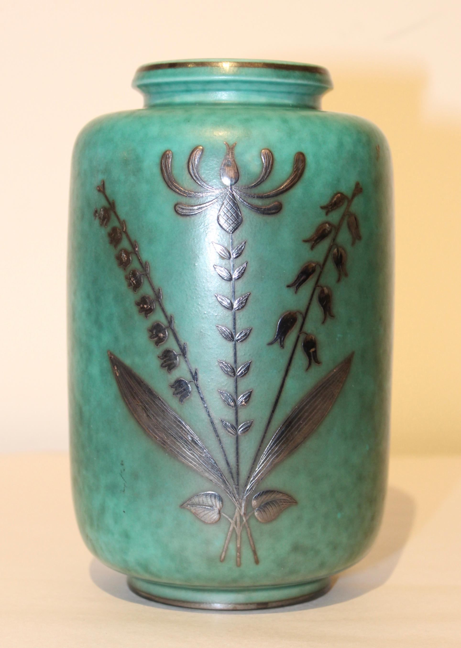 1940s Swedish Art Deco vase by Argenta.