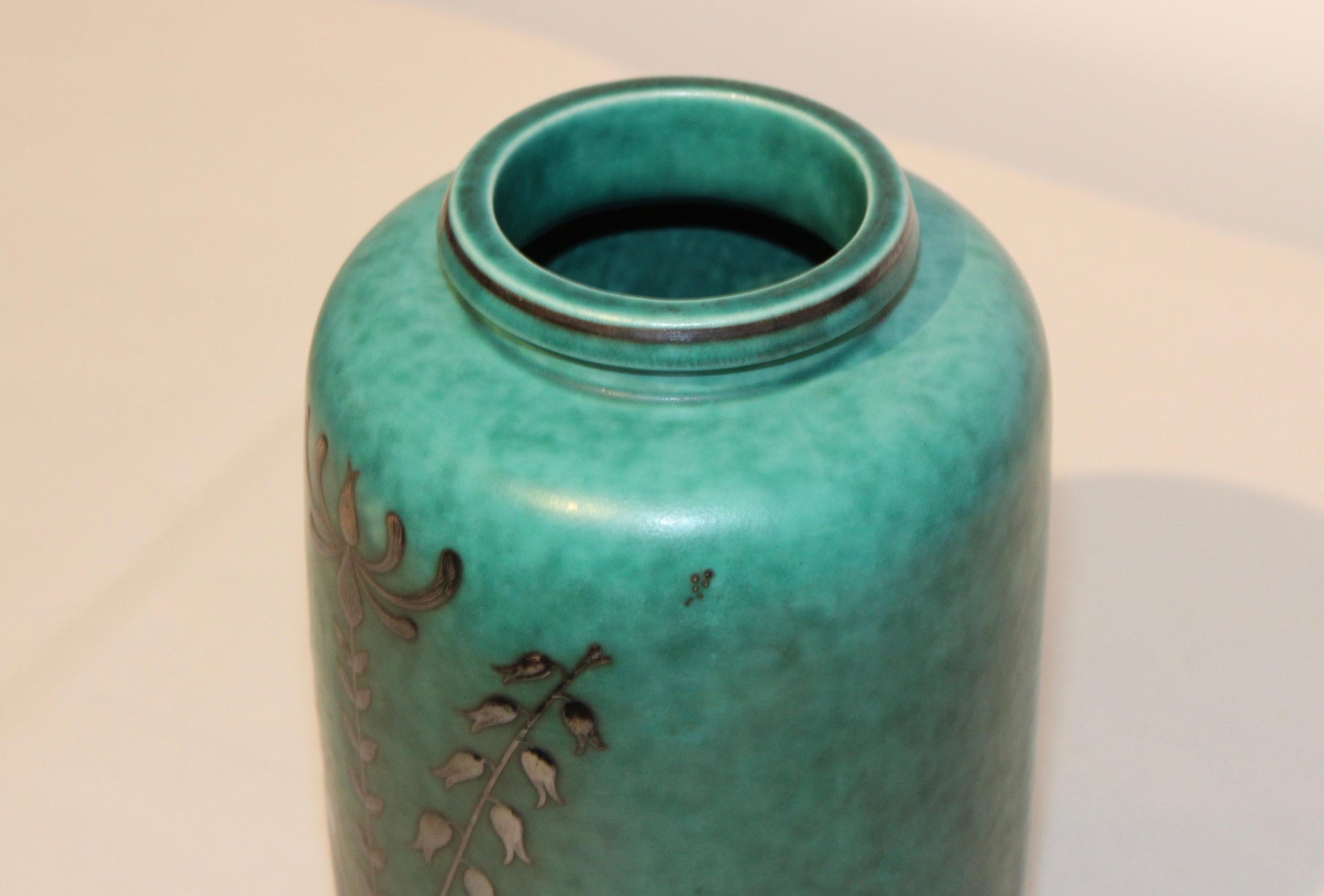 Sterling Silver Swedish Art Deco Vase by Argenta