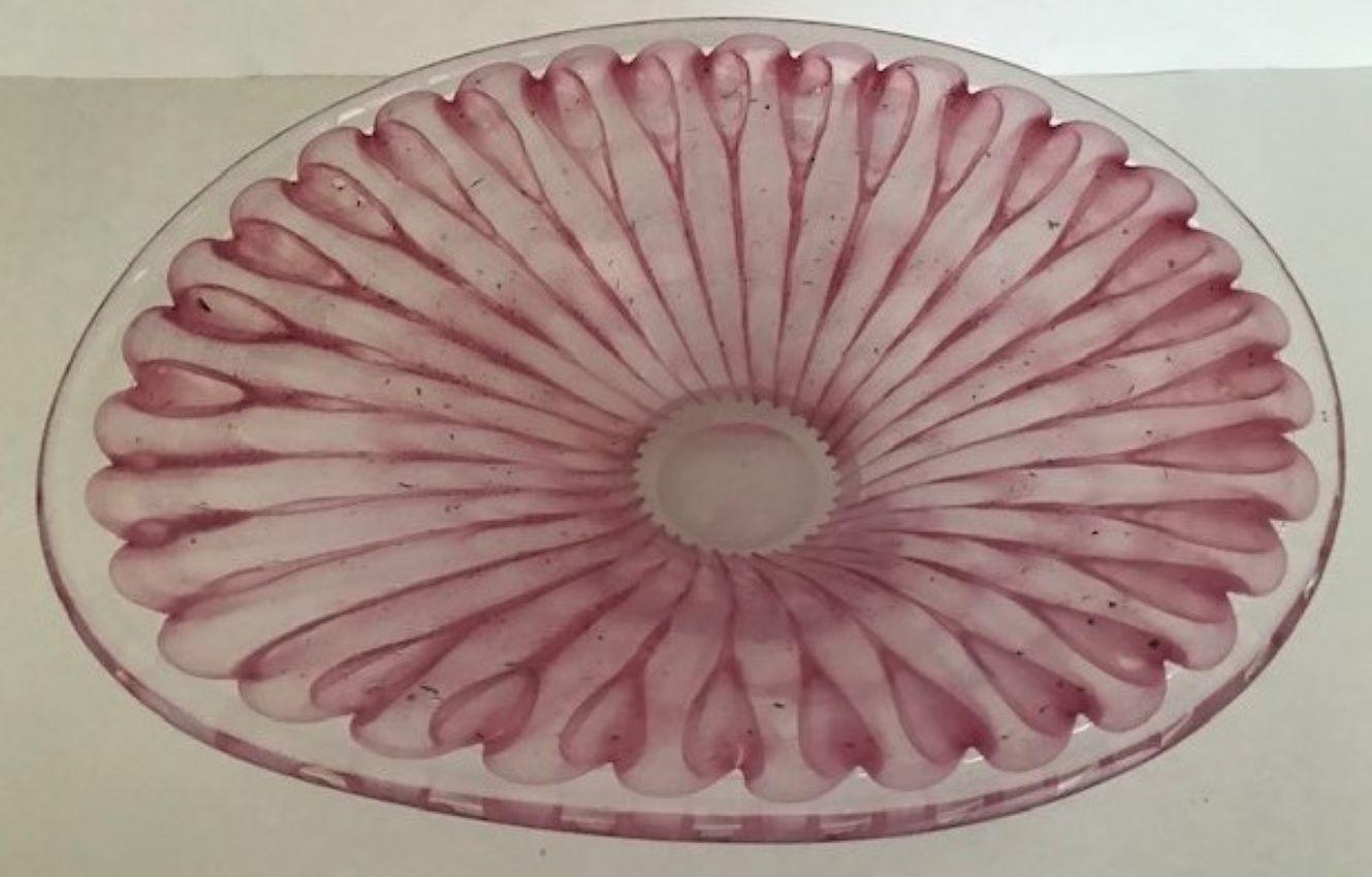 20th Century Swedish Art Glass Bowl by Vicke Lindstrand for Kosta, Circa 1950's