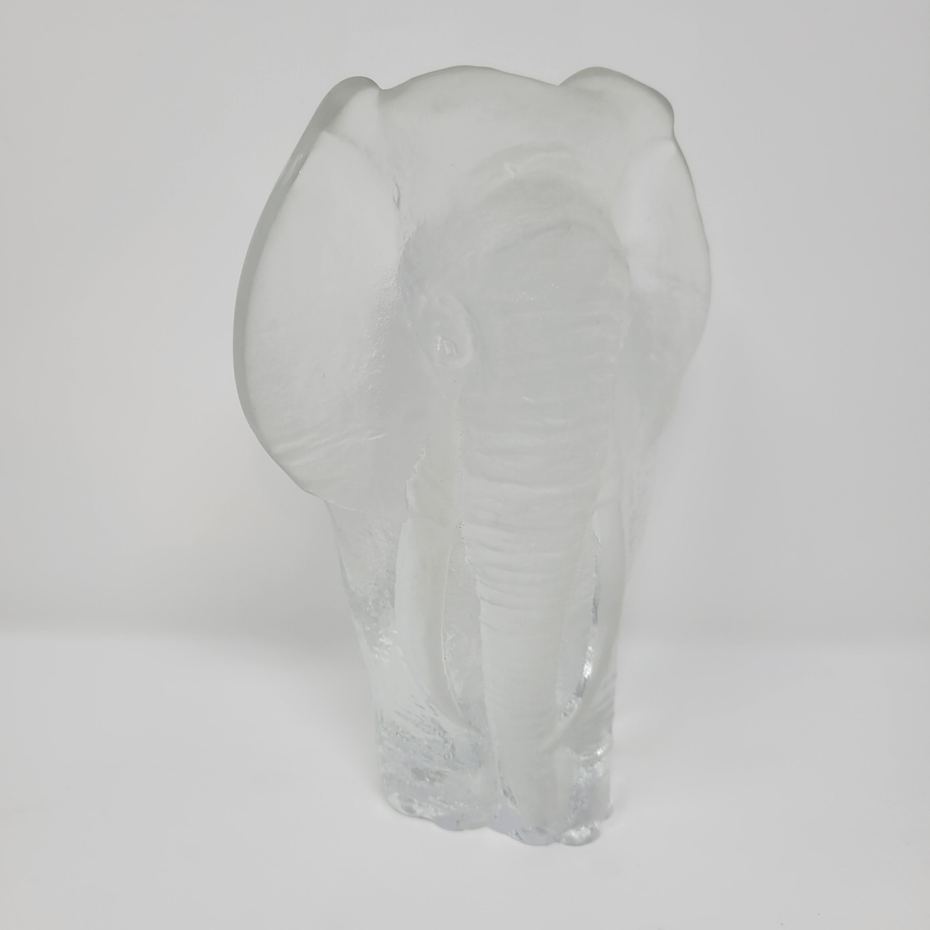 mats jonasson crystal elephant