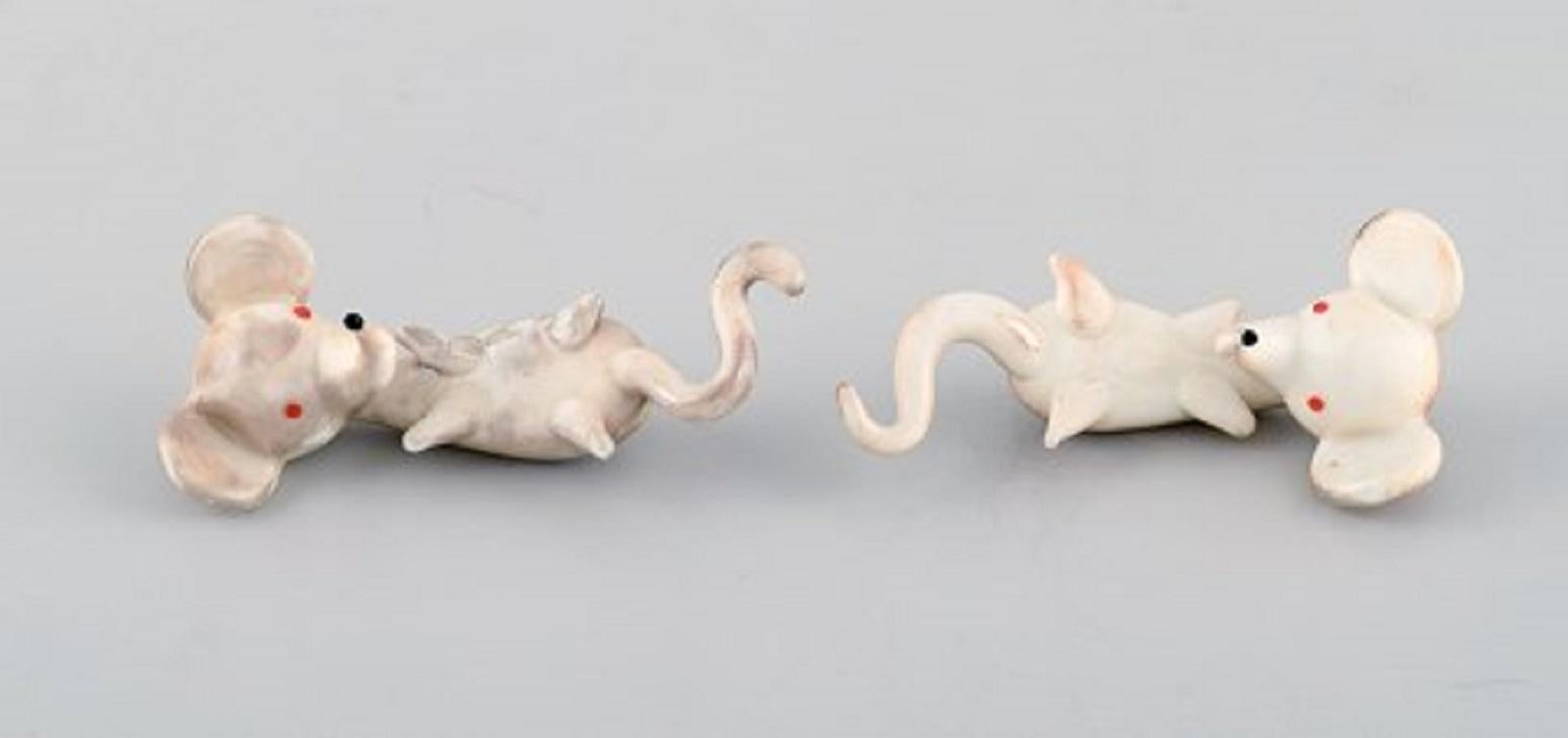 Fin du 20e siècle Verre d'art suédois, dix figures miniatures en verre d'art soufflé à la bouche, années 1970-1980 en vente