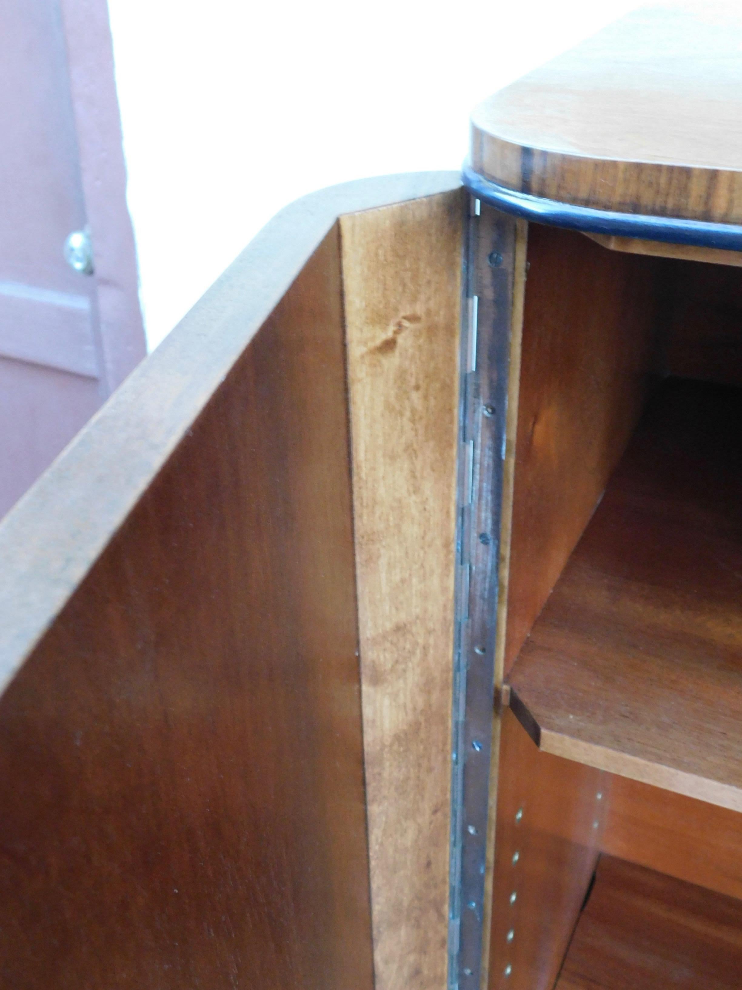 Mid-20th Century Swedish Art Modern Dry Bar or Sideboard in Book Matched Walnut, circa 1940