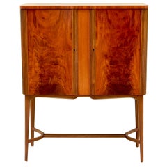 Swedish Art Moderne Bar Cabinet by Reimers Möbler in Flame Mahogany, circa 1948