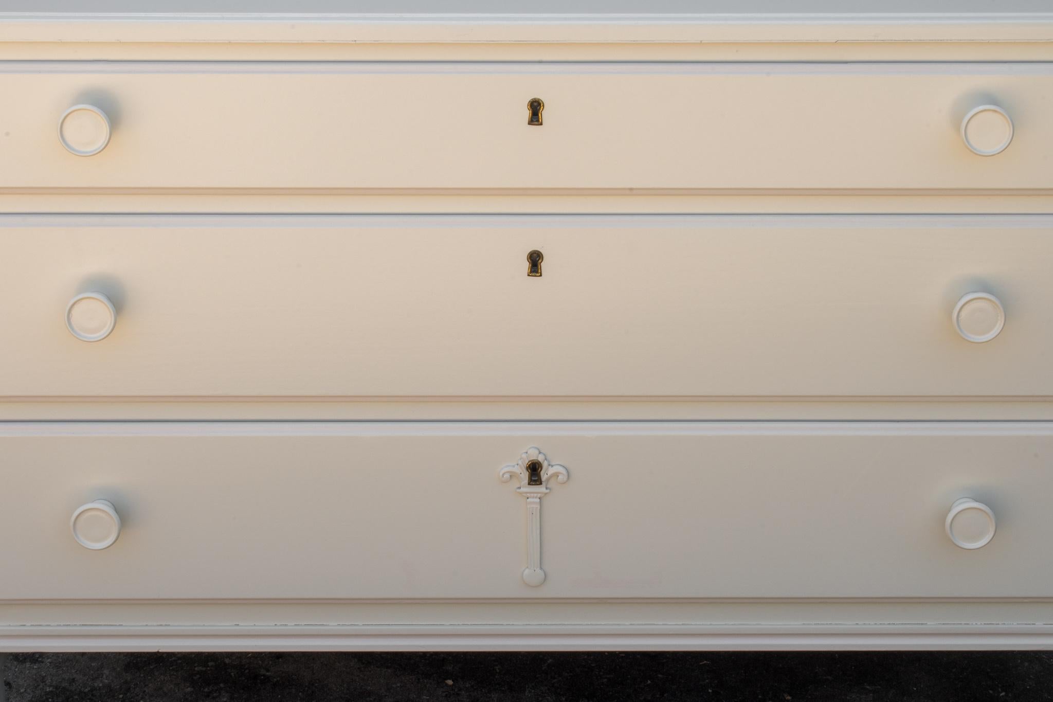 Wood Swedish Art Moderne Chest of Drawers For Sale