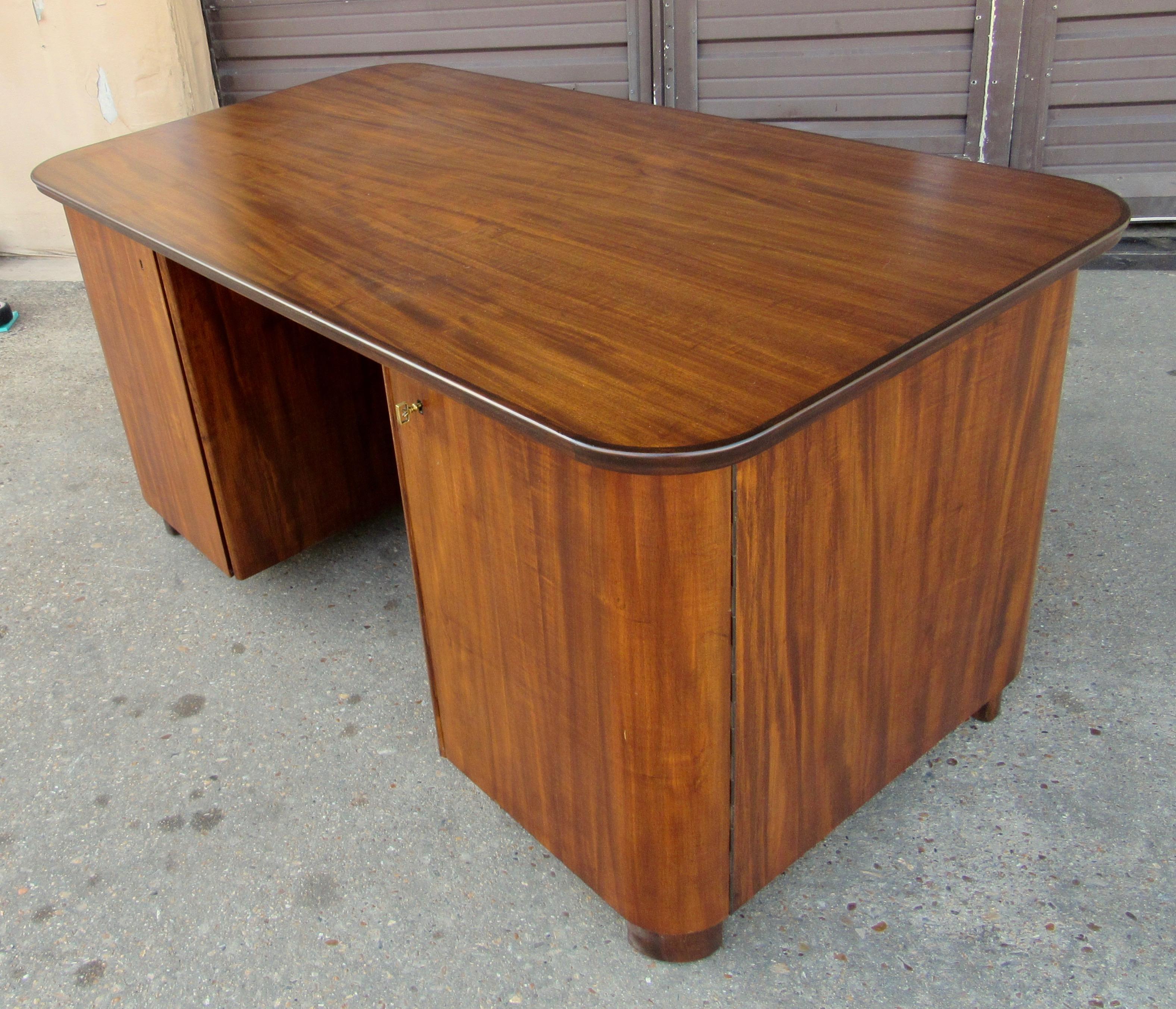 Swedish Art Moderne Desk in Walnut by circa 1940 1