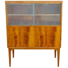 Swedish Art Moderne Dry Bar in Flame Mahogany, circa 1940